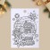 Paper stickers "New Year's fairy tale", with coloring, 11 x 15.5 cm, New Year