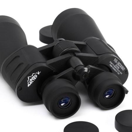 Binoculars 10-30x60, "commander", with adjustable zoom 10-30, black, ruby ​​lenses-5