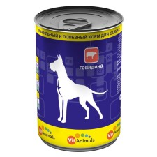 Canned goods Vitanimals for dogs, beef, 410 g.