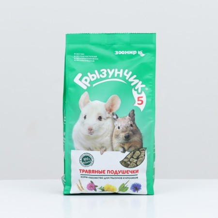 Feed-stamping "Zoomir Grazunchik 5" for rabbits and rodents, herbal pads, 280 g