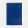 Cover for a pension certificate, crocodile, blue color