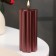 Candle-cylinder "four-leaf", 4.5x10.5 cm, wine, metallic, 6 hours