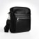 Male bag over the shoulder, Textura, artificial leather, black color