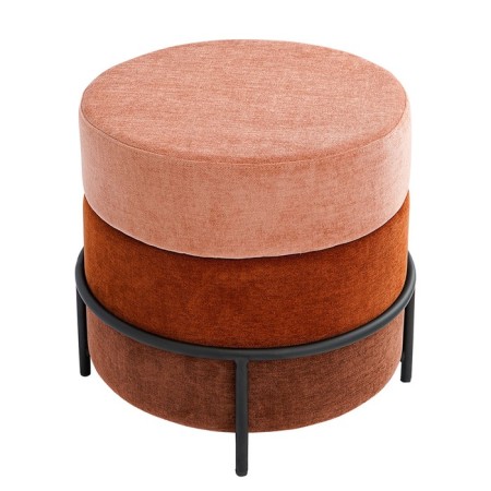 Norunn Pouffer, 480 × 480 × 450 mm, Shenill, Burgundy Color-1