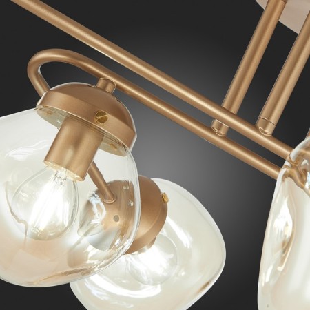 Ceiling EVOLUCE lamp. Sle155702-06. More. 6x40 watts, E14, 80x53x30 cm, golden color-7