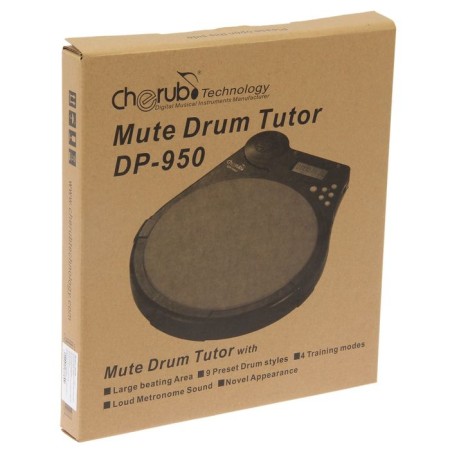 Electronic drum (PED) Cherub DP-950 counts the speed of impacts, realistic recoil-2