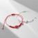 Bracelet-reinforcing “thread red thread” set 2 pcs., Heart, red-white color