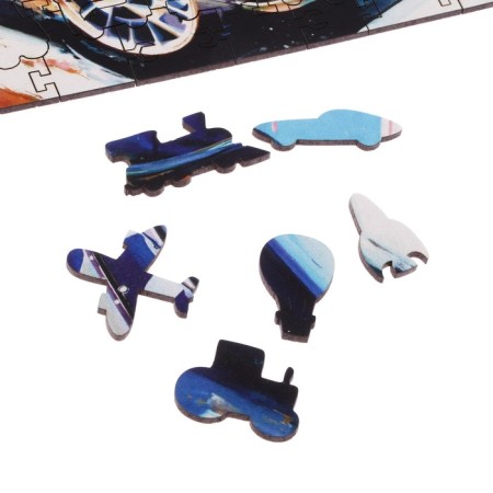 Figure puzzle "Classic car", 100 parts, 28 × 16.5 cm-3