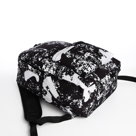 A backpack with a zipper, black color-4