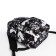 A backpack with a zipper, black color