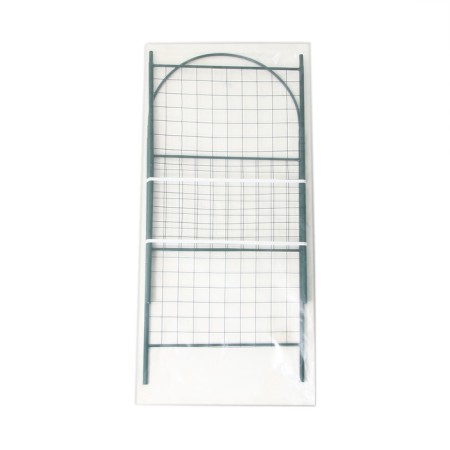 Shpalera, 190 × 50 × 1.6 cm, metal, green, "collapsible grid"-7
