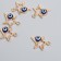 Decor for creativity Metal "Star - from the evil eye" gold 1.5x1.9 cm