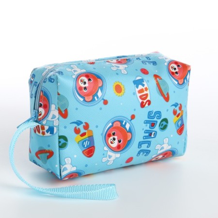 Cosmetic bag with lightning, blue color