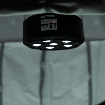 Garden lamp on the sunbater "Flight", 13 × 6 × 13 cm, 6 LED, remote control, glow RGBW
