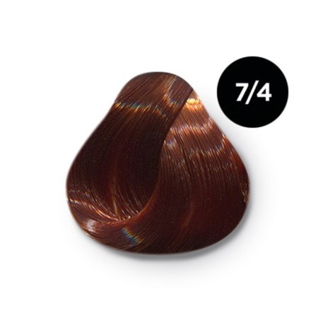 Cream-color hair Permanent Ollin Professional Color, tone 7/4 blond copper, 100 ml-1