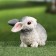 Garden Figure "Bunny Gesti" 14x7x11cm /// Gray