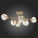 Ceiling EVOLUCE lamp. Sle155702-06. More. 6x40 watts, E14, 80x53x30 cm, golden color
