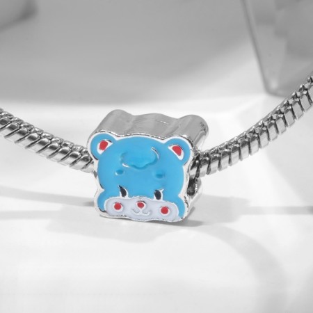 Talisman "Cartoon" Bear, Color in silver-1