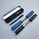 Switching handle, 1.0 mm, BrunovisConti firenze, blue rod, metal case Soft Touch Blue, in a tube