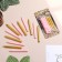 Set of candles for the Cake "Spark", 12 pcs, 8 cm, pink and gold metallic