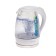 Electric kettle Willmark WEK-1708G, glass, 1.7 l, 2200 watts, led-lighting, white
