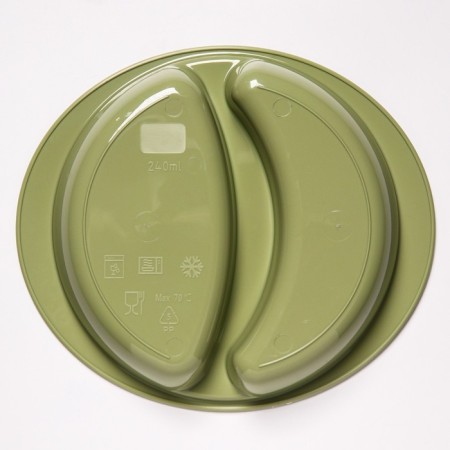 Double -sectional plate, linden color-2