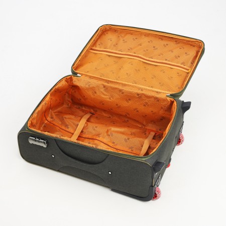 Middle suitcase 24 ", lightning department, code castle, 3 wheels, 2 outer pockets, khaki color-8