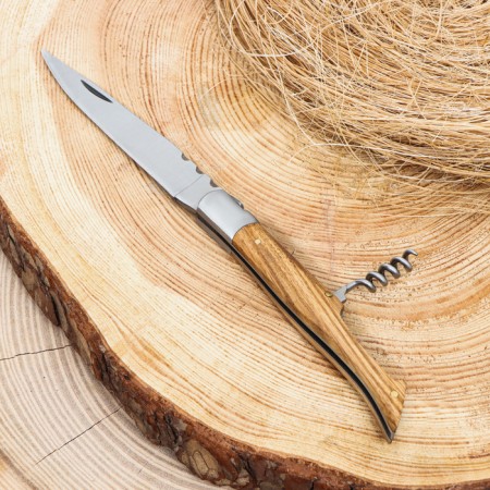 Folding “ivy” Knock 21cm, blade 95mm/3mm, with a corkscrew, hilt of a tree