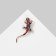 Brooch "Lizard", colored in gold