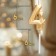 Candle in the cake on the skewer "Almaz", the number "4", champagne, 4.8x2.6 cm