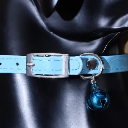 Collar "radiance" with a bead and a tambourine, 29 x 1 cm, Osh 21-26, blue-6