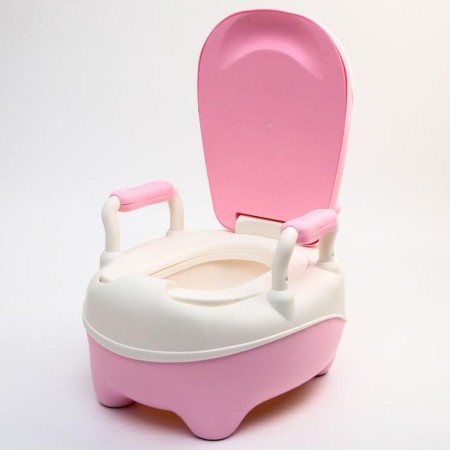 Pot children's "Hippo", white/pink color-1