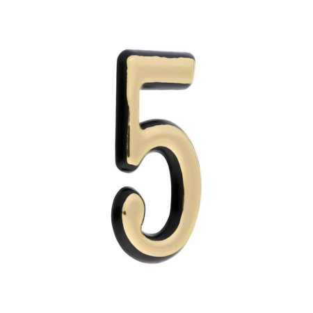 The door number "5" tundra, plastic, color gold, 1 pc.-1