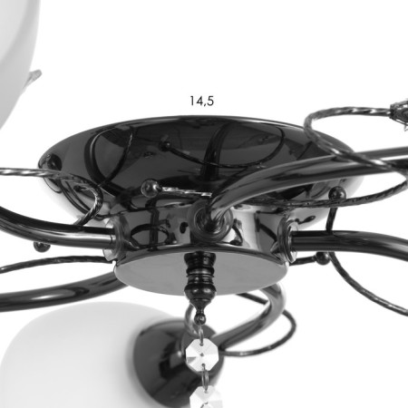 Milan chandelier 5x40W E27 Black 55x53x17 cm-4