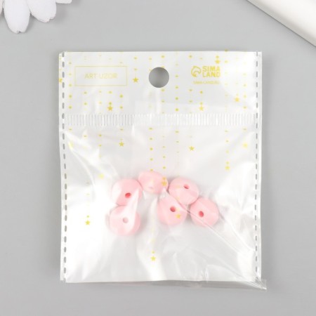 Busina silicone "flattened" pink lavender d = 1.2 cm-2