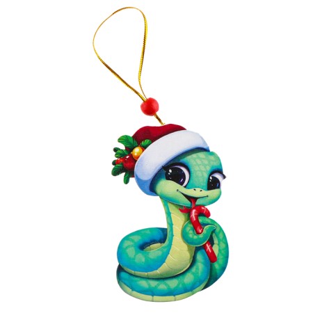 New Year's Wooden Suspension "Snake in a hat"-1