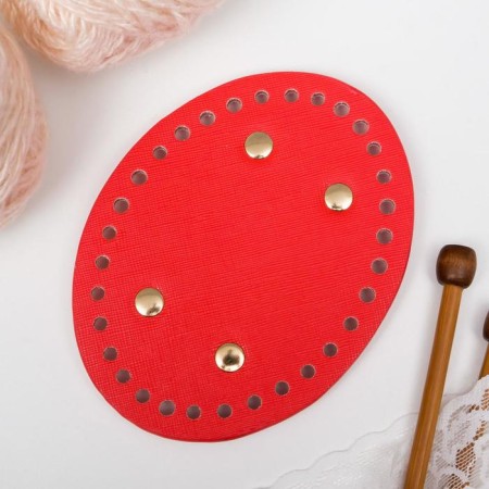 The basis for knitted products to the leatherette "oval" mix 9.5x12 cm-1