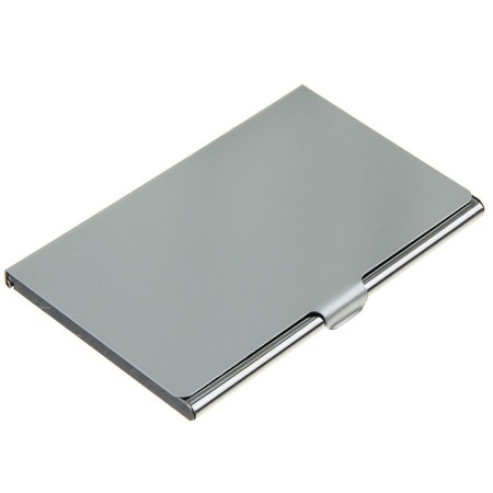 Metal, horizontal, silver business card