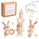 Gift set for newborn "Bunny", 3 soft rattles