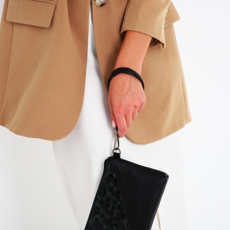 Lightning bag bag, black/green color-9