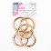 Karabin ring, d = 38/48 mm, thickness - 5 mm, 5 pcs, gold color