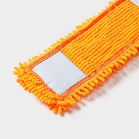 Nozzle for a flat mop of the share, 43 × 13 cm, microfiber booklies, orange color-4