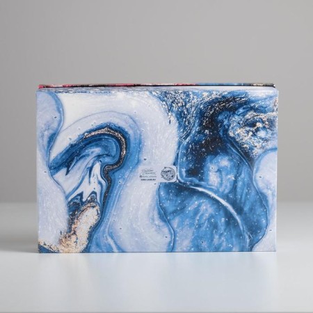 Gift folding box, packaging, “marble”, 30 x 20 x 9 cm-2