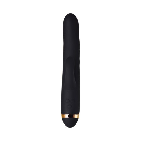 Vibrator with a clitoral stimulator Waname D-SPLASH Thunder, black color, 24.2 cm-1