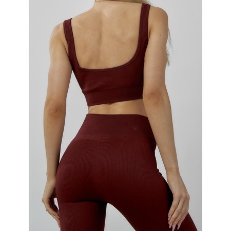 Sports suit female, size 44, burgundy color-19