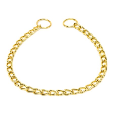 Collar - Metallic a single strain, 60 cm, wire thickness 3 mm, golden-1