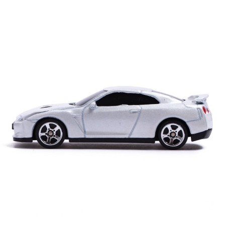 Metal machine Nissan GT-R (R35), 1:64, white color-1