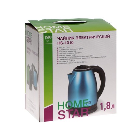 Electric kettle Homestar HS-1010, metal, 1.8 l, 1500 watts, black-7