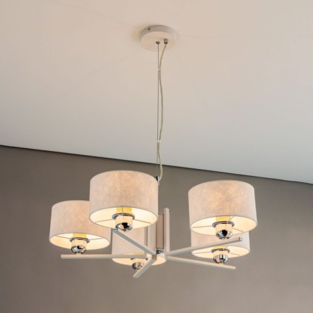 Suspended chandelier Citilux "Tilda" CL469150, 64x64x30 cm, 5x75W, E27, white color-14