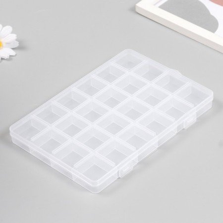 Casket Plastic for trifles "rectangular" 24 compartments 18.8x13x1.7 cm-1